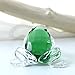 H&D HYALINE & DORA Small Crystal Frog Figurine Collection Paperweight Table Centerpiece Ornament(Green)