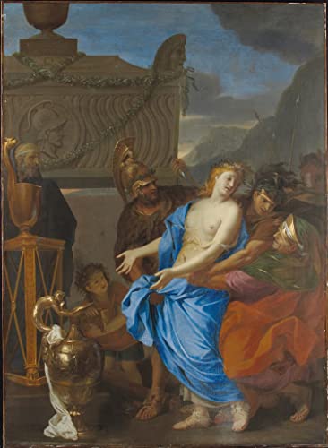 Impression d'affiches d'art Le Sacrifice de Polyxène Charles Le Brun toile 60x90cm