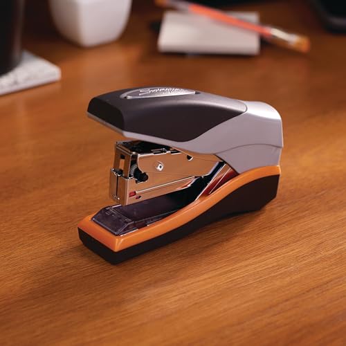 Swingline Stapler, 40 Sheet Capacity, Optima 40, Jam Free, Reduced Effort, Compact, Soft Grip, Metal, Orange, Silver and Black (87842) by Swingline - Image 2