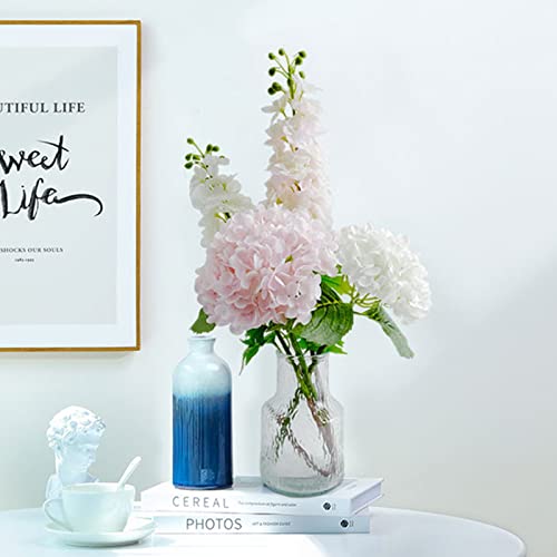 Zooeyroose Light Pink Delphinium Artificial Flowers 3Pcs 31.5In Latex Real Touch Fake Plant Larkspur With Long Stem For Tall Vase Diy Centerpieces For Tables Home Decor Wedding Garden #TOP4