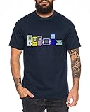  Sambosa Game Evolution Boy 16-Bit Snes Mario Super Kart 8-bit Yoshi Hommes T-Shirt, Colour:Dunkel Blau;Größe2:L