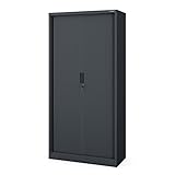 Jan Nowak Rollladenschrank Aktenschrank Büroschrank mit Rolltüren Metall Pulverbeschichtung 4...