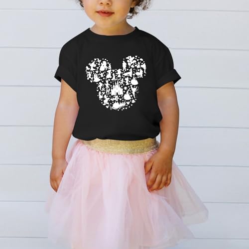 Image of Castle Fairy Shirt for Girls Cute Graphic Tee Kids Toddler Holiday Vacation T Shirts Trip Short Sleeves Summer Tops