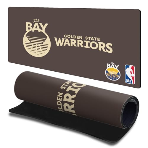 Head Case Designs Officially Licensed NBA Brown Design Golden State Warriors Logo 23.62 x 11.81 x 0.12 inches (600 x 300 mm) - L Gaming Office Desk PC Keyboard Mouse Mat Pad