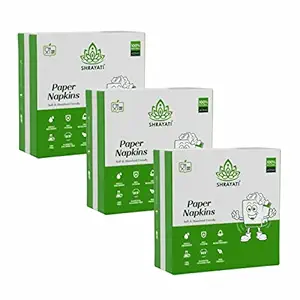 Shrayati 50 Pcs 2 Ply Best Tissue Paper Napkins With Soft Material & Absorbent Friendly For Indoor, Outdoor Events Pack Of 6 | Soft Tissue Paper | Tissue Paper | Paper Tissue | Tissues, 40 x 40 cm