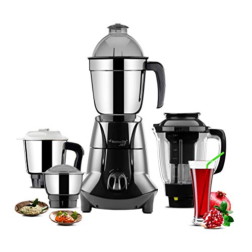 Butterfly Jet Elite 750 Watts Mixer Grinder And Vegetable Chopper, Grey view 2