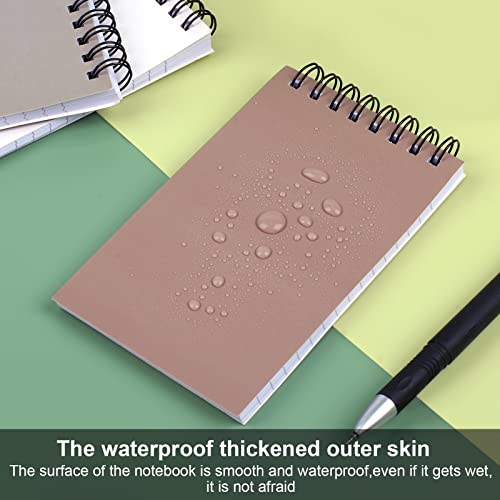 Utron 6Pcs Spiral Notebook, Double Loop Pocket Notebook, Office Style Mini Notebooks, Pocket Small Notepad, Small Notebooks 3x5, Small Spiral Notebook for Home School Office Travel Accessories