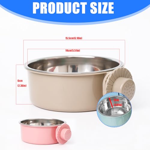 Comederos para perros antivuelco de jaula MICFENY solucionando derrames de agua y comida 3