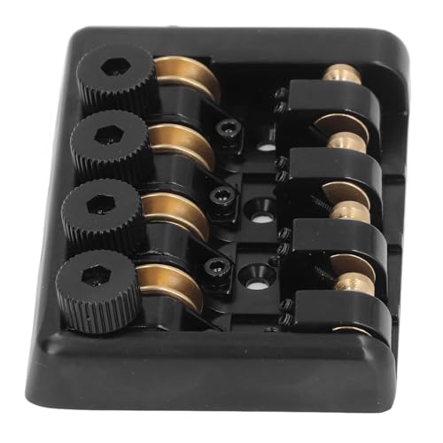Zinc Alloy Brass 4 String Headless Electric Bass Bridge Replacement with String Lock - Robust Construction, Smooth Performance - Designed for 4 String Headless Electric Basses