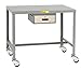 Little Giant MT1-1824-24ED3R Mobile Steel Top Machine Table, 18" D x 24" W x 24" H, Gray