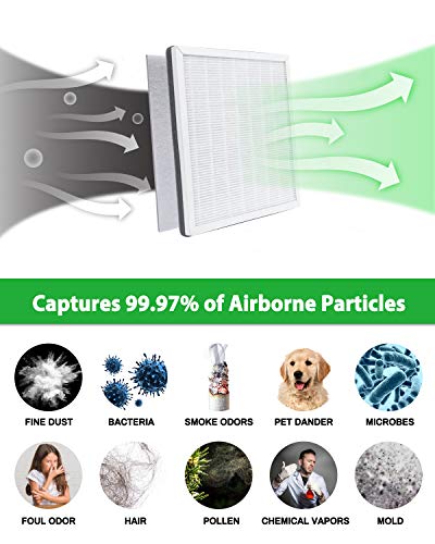 Future Way 3-in-1 Filter Compatible with Purezone Air Purifier, True HEPA Replacement Filter for Pure Enrichment, Include 2-Pack Carbon Filter and 8-Pack Pre-filter, Part # PEAIRFIL - Thumbnail 5