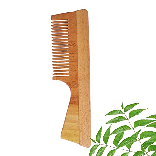 Image of TRESSENCE Organic Neem Wood Anti Dandruff Hair Comb Combo (pack of 4) Natural & Eco-Friendly | Hair Styling Comb with Fine & Wide Teeth Comb | Made in India