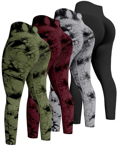 Image of ATHVOTAR Workout Gym Leggings Women, High Waisted Seamless Butt Lifting Scrunch Butt Sports Leggings