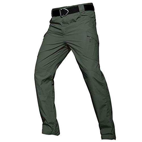 Image of CARWORNIC Men's Outdoor Tactical Pants Rip-Stop Lightweight Stretch Military Cargo Work Hiking Pants