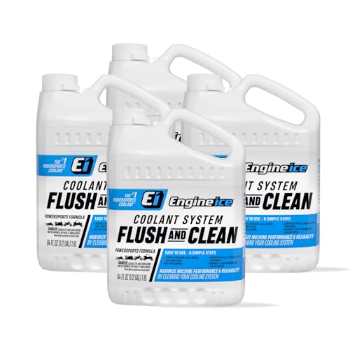 Engine Ice Coolant System Flush and Clean, 4 Pack, Purple