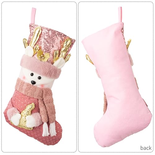 Chaussettes de Noël à paillettes pour une décoration de cheminée chaleureuse - 7