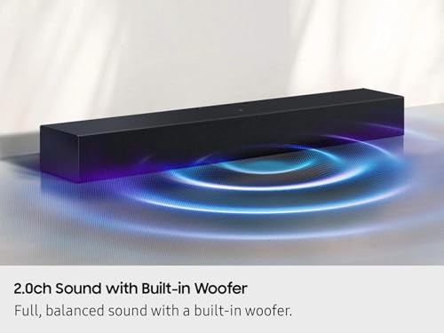 Image of Samsung B-Series Soundbar HW B400F 2.0 ch Soundbar with Built in Subwoofer (2025 Model) One Remote Control, Surround Sound Expansion, Voice Enhance Mode