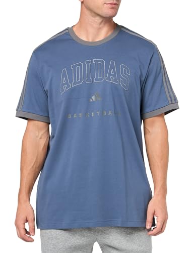 adidas Ringer Graphic - Camiseta de Baloncesto para Hombre, Tinta preloved, Color Blanco, Talla Mediana, Tinta preloved/Blanco, M