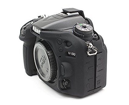 CEARI Professional Silicone Camera Case Rubber Housing Protective Cover for Nikon D7100 D7200 Digital SLR Camera - Black