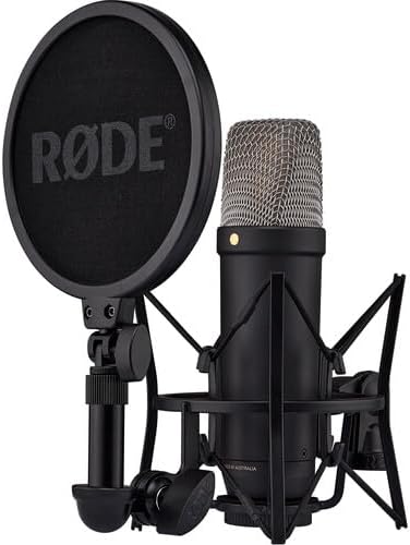 Rode NT1 5th Generation Large-Diaphragm Cardioid Condenser Microphone (Black) | Dual XLR/USB, Ultra-Low Noise & 32-Bit Float Recording for Streaming & Studio Recording + Mic Arm + Cable Ties + More - Image 2