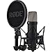 Rode NT1 5th Gen Large-Diaphragm Cardioid Condenser Microphone (Black) | XLR/USB Hybrid Mic for Studio Recording, Vocals, Podcasting & Voiceover (NT1GEN5B) + Podcast Arm Mic Stand + Cable Ties + More