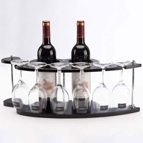 Soporte para botellas de vino de madera para 2 botellas miniatura 3