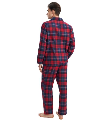 Image of DAVID ARCHY Men's Pajamas Set Flannel Pjs Sets Cotton Pajamas for Men