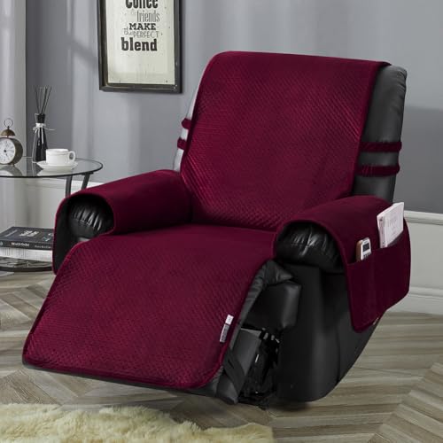 STONECREST Recliner Chair Cover Water Resistant Velvet Quilted Slipcover Stay in Place BlackGrey Recliner 23 Regular product thumbnail 12