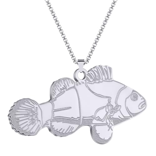 Collier poisson clown mignon un cadeau original pour les passionnés de mer