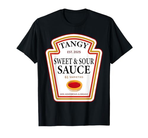 Tangy Sweet and Sour Sauce Group Condiment Halloween Costume T-Shirt