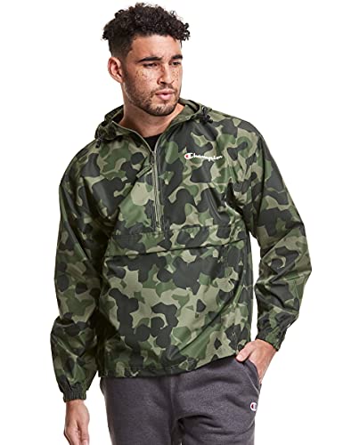 Champion Mens Stadium Packable Jacket, XL, Camo