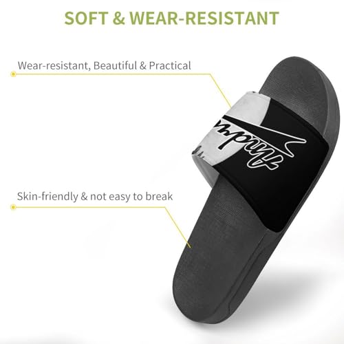 Custom Sports Slides Personalized Slippers - Baseball Sandals Quick Drying Softball Slippers Indoor Outdoor,Gifts for Men Youth Boy (Black,Style 37)3