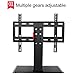 Universal tv Wall Mount Mount, Table Top with One-Piece Molded Back Panel, Tabletop TV Base with Tempered Glass Base, Fits 26-32 Inch TVs