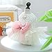 Clopon Dog Dresses Pink Dog Dress Female Yorkie Dresses Teacup Girl Puppy Clothes Extra Small Puppy Outfit XS Pink