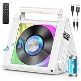 Greadio Lecteurs CD portables pour la maison, 2 systèmes HiFi 10 W, 4000...
