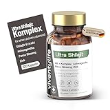 ViventyLife Shilajit Komplex 120 Vegan Kapseln 1000mg pro Tagesdosis mit Premiumrohstoff, Hochdosiert 60% Fulvinsäure, Ashwagandha, Maca, Panax Ginseng, Zink und Vitamin B6