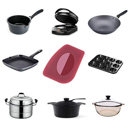 Amagabeli Cast Iron Cleaner With Durable Plastic Pan Grill Scrapers 8”X6” Stainless Steel Chainmail Scrubber Skillet Scraper Bg063 #TOP5