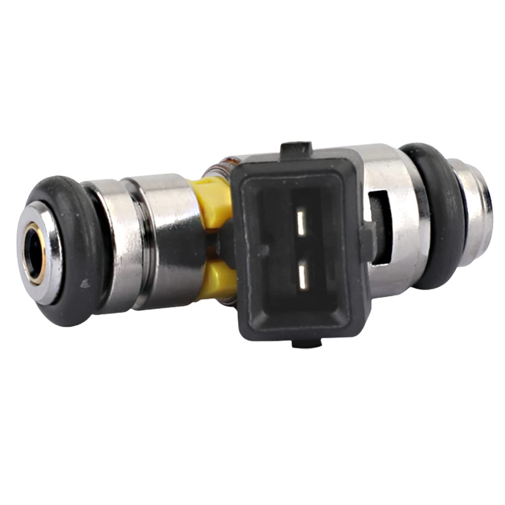 Riloer 8pcs motor de reemplazo de inyectores de combustible, compatible con HArley Davidson Fiat MArine Mercruiser, IWP069 861260T, negro/plata