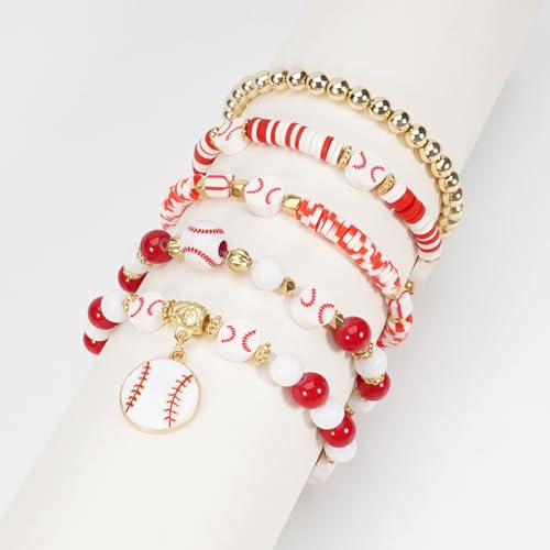 Sport Beaded Bracelets Volleyball Soccer Baseball Basketball Football Game Day Bracelet2