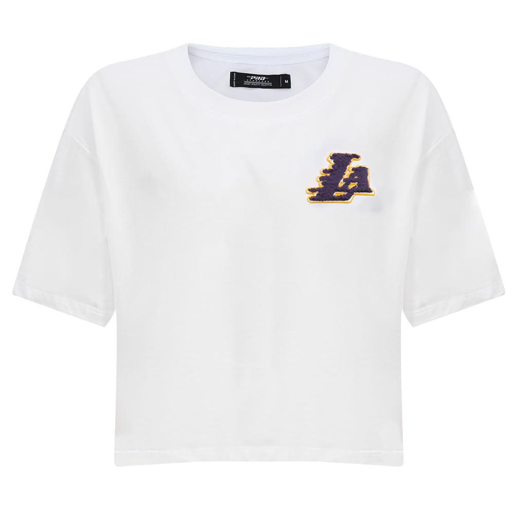 Womens NBA Classic Chenille Cotton Short Sleeve Boxy Tee