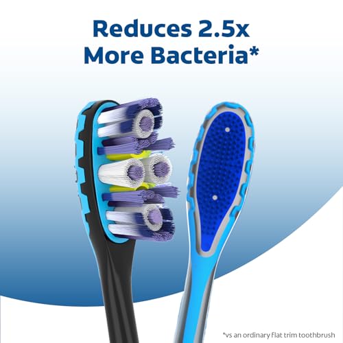Colgate 360 Advanced Clean Adult Soft Toothbrush Pack, 6 Soft Bristled Toothbrushes with Cheek and Tongue Cleaner, Helps Clean Your Teeth, Tongue, Cheeks, and Gums, 6 Pack - Thumbnail 3