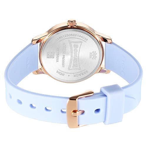 Image of Sonata Splash Silver Dial Women Analog Watch with Plastic Strap-8178WP03