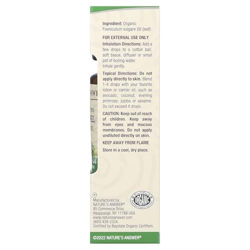 Aceite Esencial Sweet Fennel 100% Puro Nature's Answer 15ml miniatura 3
