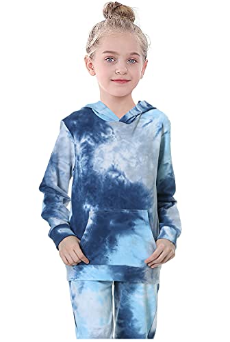Deeorla Little Boys Girls Cotton Tie Dye Hoodies Long Sleeve Pullover Sweatshirts for Big Kids 5-15Years3