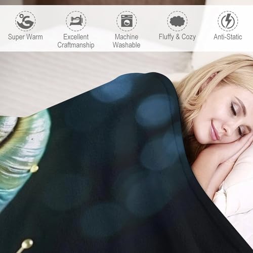 Couverture polaire douce flannel escargots 140x180cm