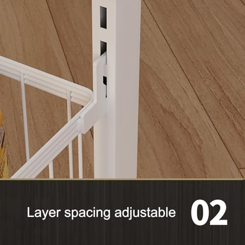 Stackable Metal Wire Basket Cart - Rolling Fruit & Vegetable Storage, Detachable Baskets, Multifunctional Utility Cart for Kitchen, Office, Living Room Organization