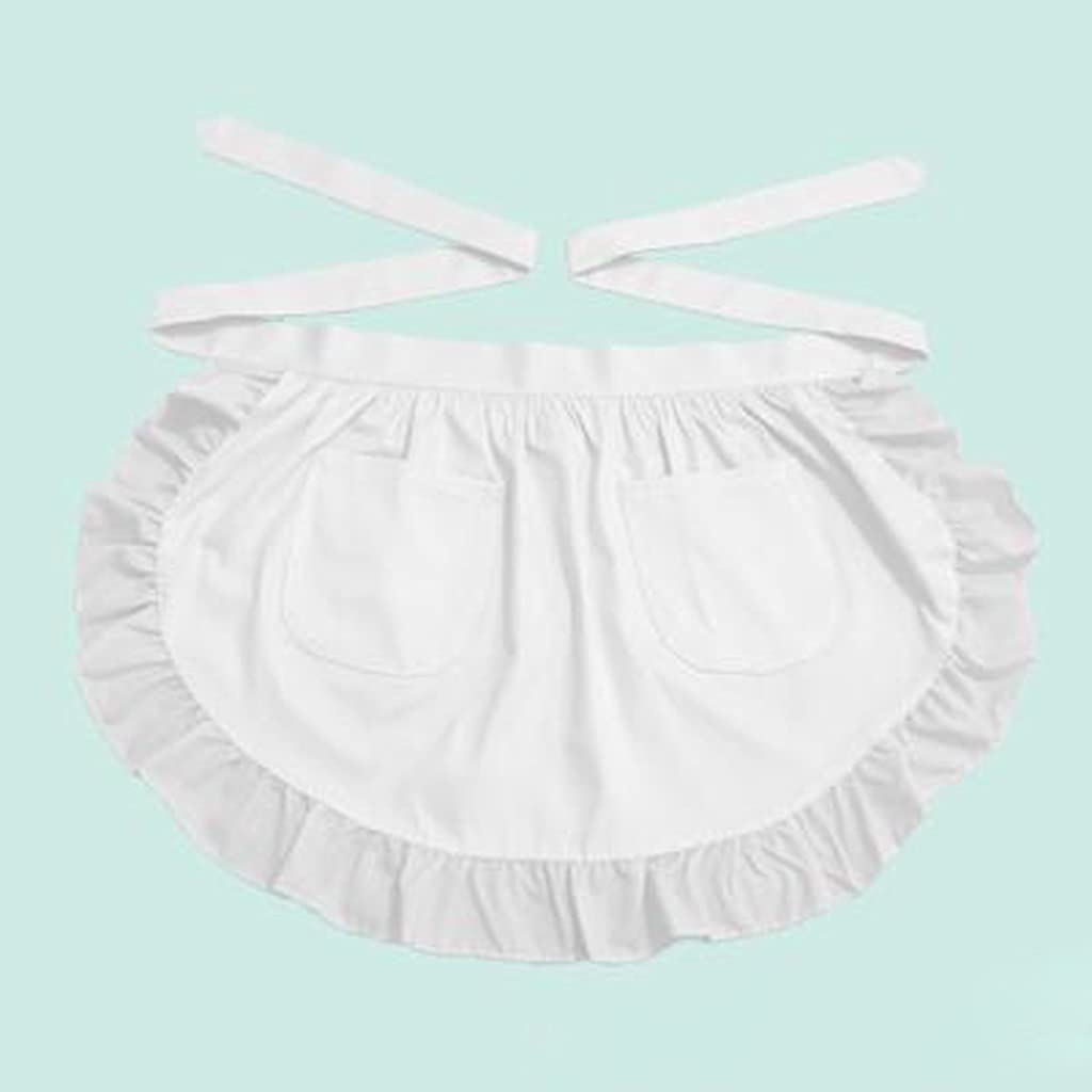 Fartuch piękny retro wzburzyć, 100% fartuch w talii bawełnianej, z kieszeniami fartuch do pieczenia, grill, prace ogrodnicze