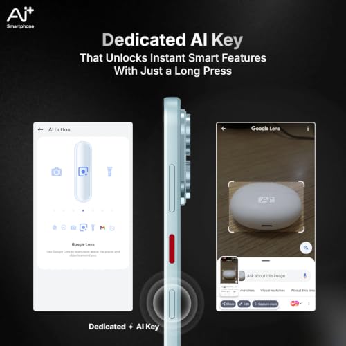 Image of AI+ Nova 2 Pro 5G (6GB RAM,128GB) Smartphone (Blue, 6, GB) | 48MP IMX582 Camera, Android 16 with nxtO OS, Customisable Back Panel