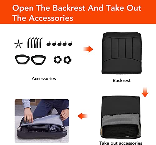 Clatina Ergonomic Mid-Back Desk Chair - White Leather Soft Executive Swivel Office Chair With Black Frame - Swivel Arm Chair #TOP7