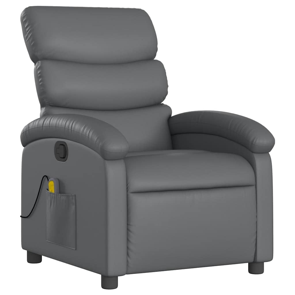 Fauteuil de massage avec fonction de couchage manuelle et massage vibrant Relaxation | Dossier réglable jusqu'à 135 ° | 6 points de massage